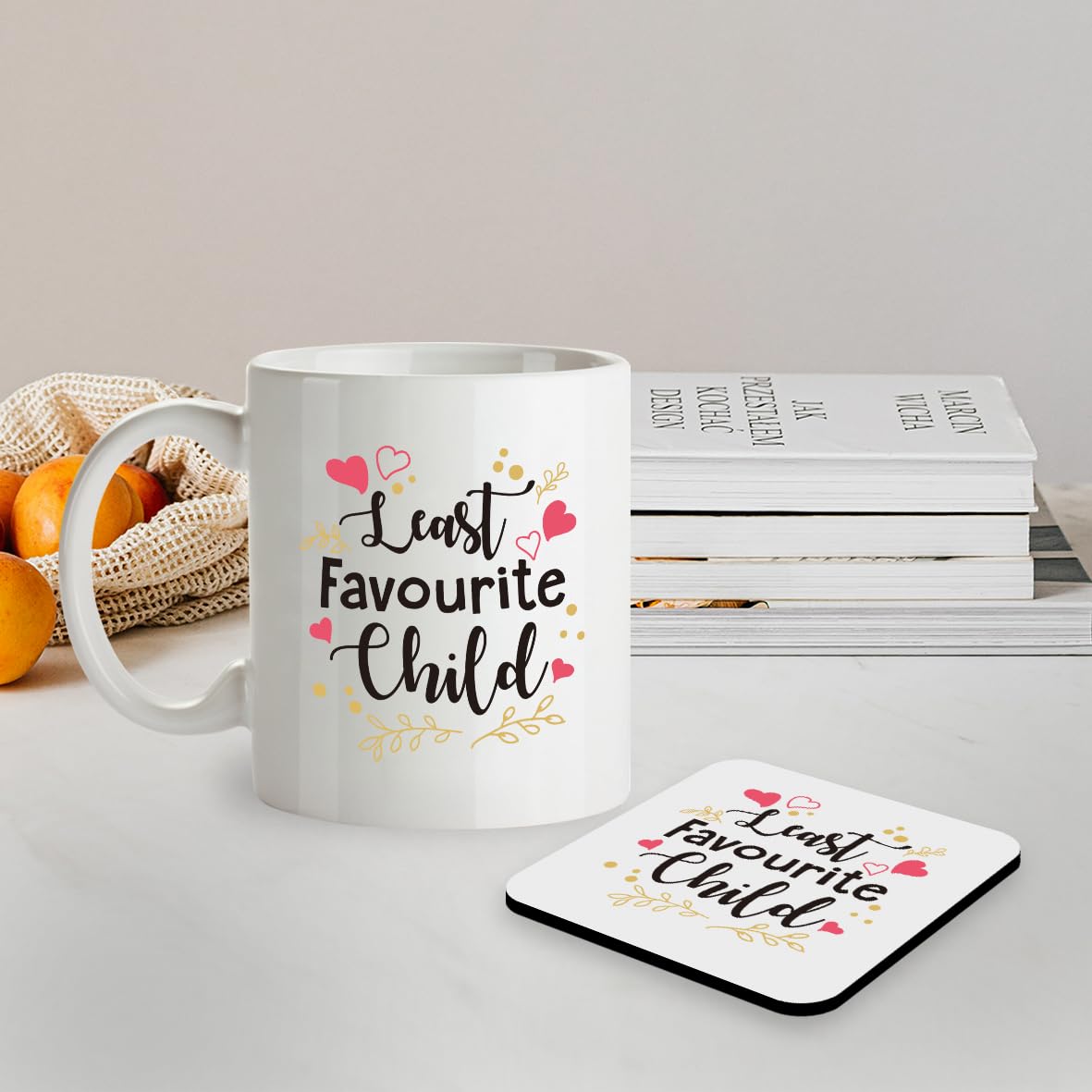 Kruzroyal SM025 Least Favourite Child - 11OZ Mug & Matching Coaster Set
