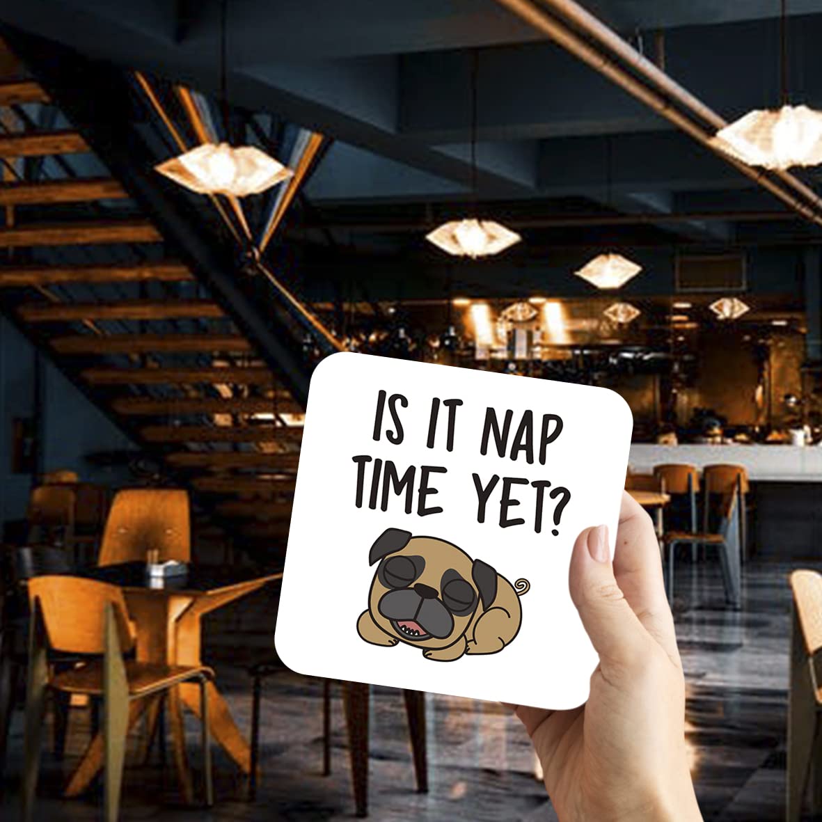 CS704 is it nap time Yet? Novelty Funny Coffee Tea Drink Gift Glossy MDF Wooden Coaster
