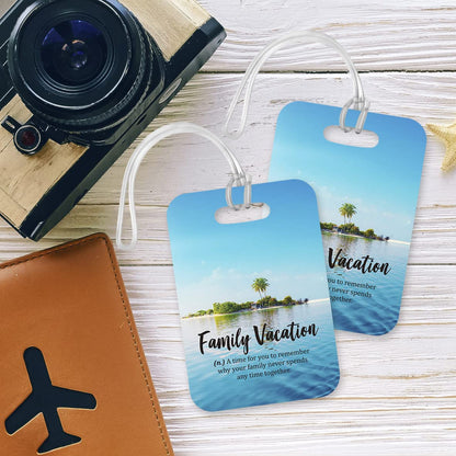 LT205 Defination Family Vacation Novelty Funny Unique Designer Gift Glossy Plastic Suitcase Luggage Tag
