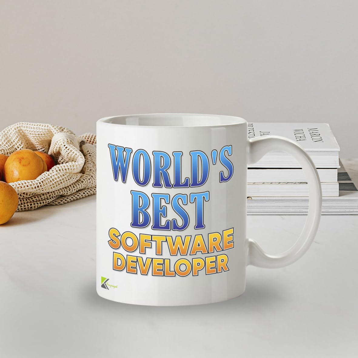 Kruzroyal DZ863 World's Best Software Developer Mug 11oz - White Ceramic Cup for Programmer, Coder, Engineer - Funny Birthday, Thank You Present