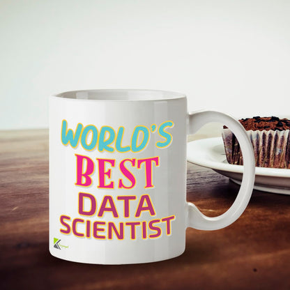 Kruzroyal DZ891 World's Best Data Scientist 11OZ Tea/Coffee Mug Cup - Unique Coffee Cup and Gift Ideas, Data Scientist's Mug