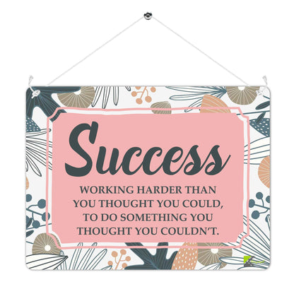 Kruzroyal MP485 Success : Working harder than you thought you could, To do something you thought you couldn't Funny Novelty Retro Vintage Metal Wall Sign Plaque 20cm x 15cm