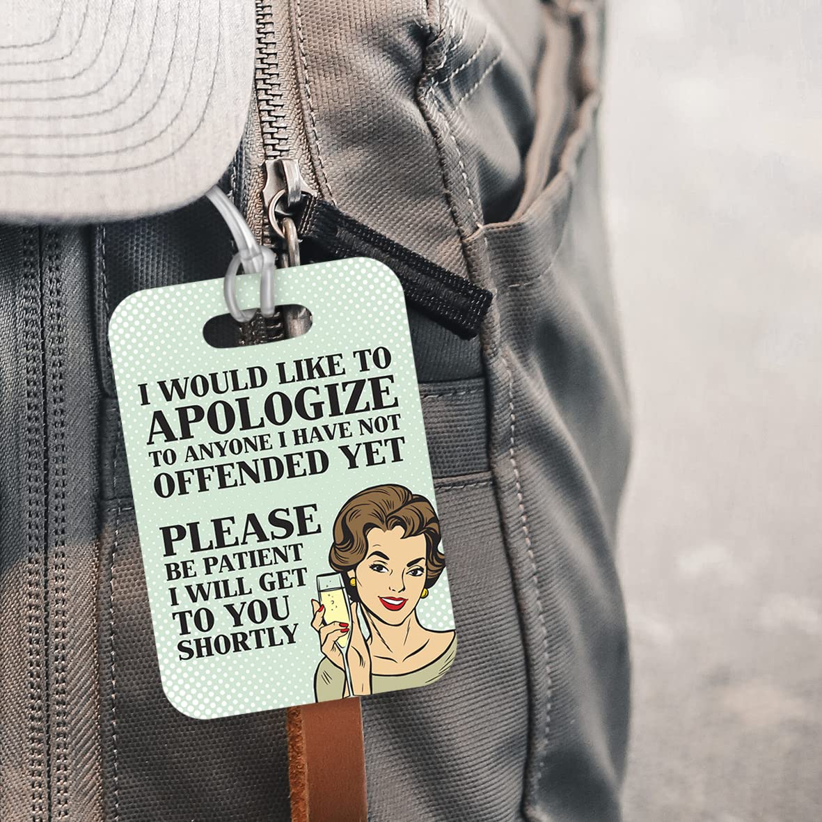 LT102 I Would Like to Apologize to Anyone I Have Not Offended Yet, Please Be Patient I Will Get to You Shortly - 1 Novelty Funny Unique Designer Gift Glossy Plastic Suitcase Luggage Tag