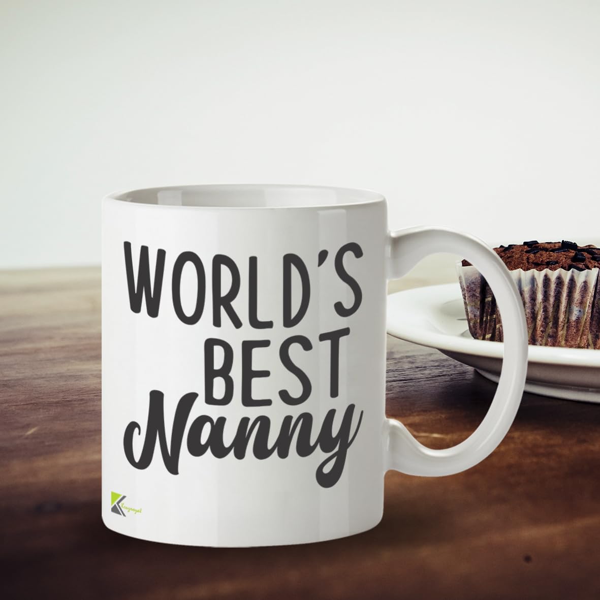 Kruzroyal DZ837 World's Best Nanny Mug 11oz - White Ceramic Coffee & Tea Cup for Childminder, Carer - Ideal Birthday, Thank You or Leaving Present