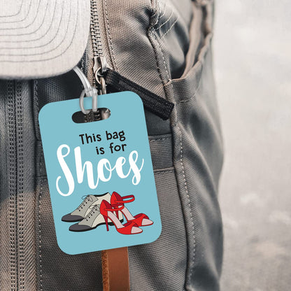 LT003 This Bag is for Shoes Novelty Funny Unique Designer Gift Glossy Plastic Suitcase Luggage Tag