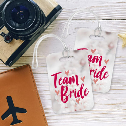 LT022 Team Bride Novelty Funny Unique Designer Gift Glossy Plastic Suitcase Luggage Tag