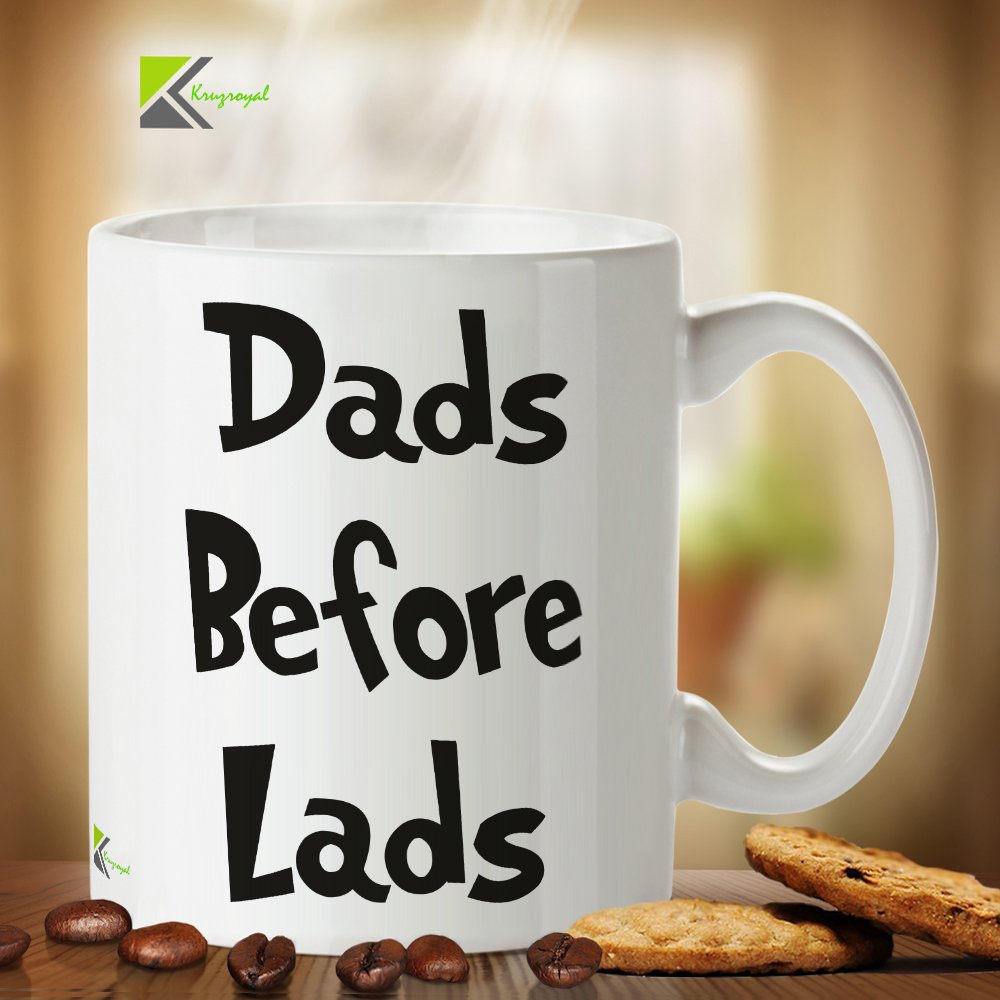 Kruzroyal DZ308 Dads Before lads Funny Novelty Great Gift Idea Coffee Tea Mug