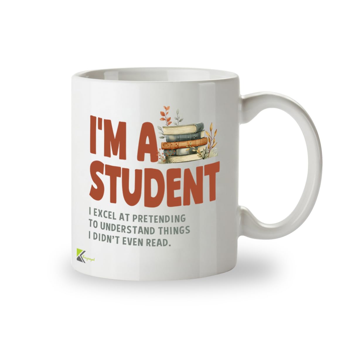 Kruzroyal DZ959 Funny Student Mug - Pretending to Understand Relatable College & University Gift for Exam Stress & Procrastination - Witty Academic Humor - 11oz White Ceramic