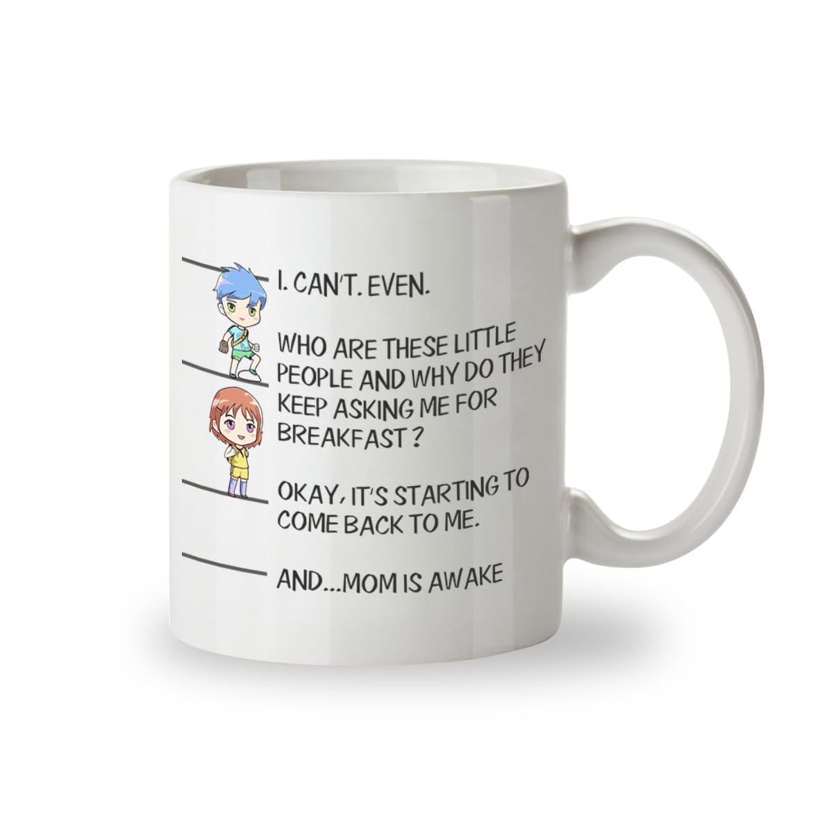 Kruzroyal Mom is Awake Funny Mug, Novelty Coffee Cup, Gift for Mum, New Parent