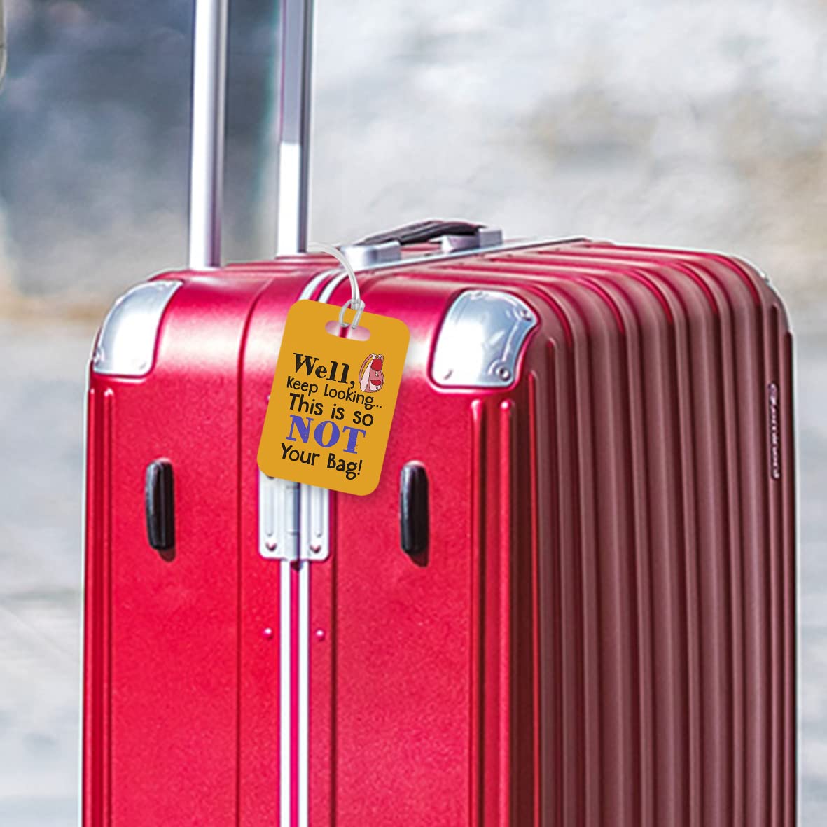 LT055 Well, Keep Looking This is so NOT Your Bag! Novelty Funny Unique Designer Gift Glossy Plastic Suitcase Luggage Tag