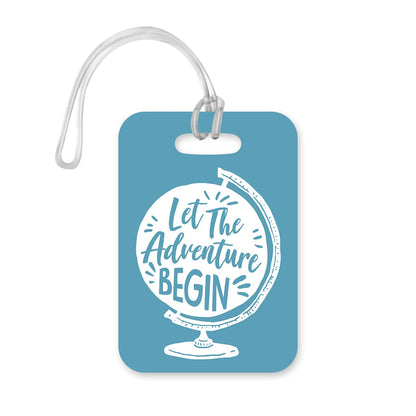 LT080 Let The Adventure Begin Novelty Funny Unique Designer Gift Glossy Plastic Suitcase Luggage Tag