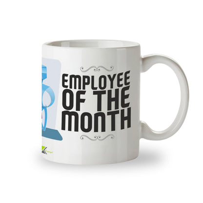 Kruzroyal Employee of The Month Mug, Office Funny Novelty Coffee Tea Mug | Gift for Colleague, Coworker, Boss | Sarcastic Office Humour, New Job, Leaving Present | Coffee Cup for Men, Women, 11oz