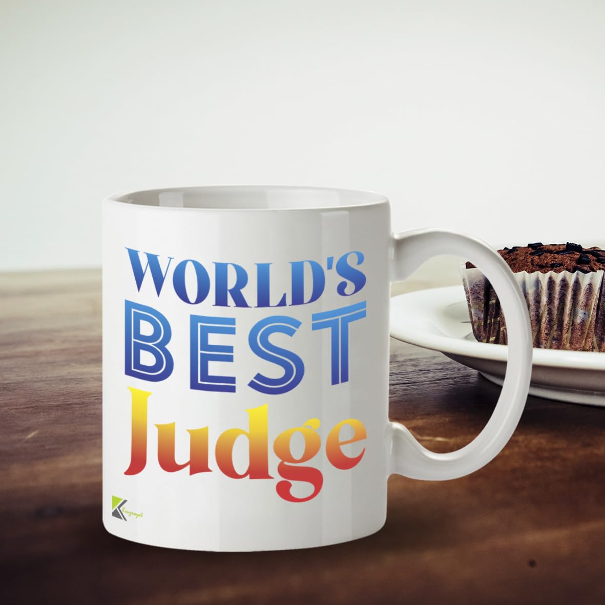DZ883 World's Best Judge Mug 11oz - White Ceramic Cup for Justice, Magistrate - Ideal Birthday, Retirement, Appointment Present