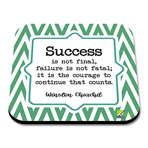 CS245 Success is not Final, Failure is not Fatal; it is The Courage to Continue That Counts.Novelty Funny Coffee Tea Drink Gift Glossy MDF Wooden Coaster