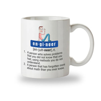 Kruzroyal Engineer Funny Mug, Novelty Coffee Cup, Gift for Engineers, Work Colleague