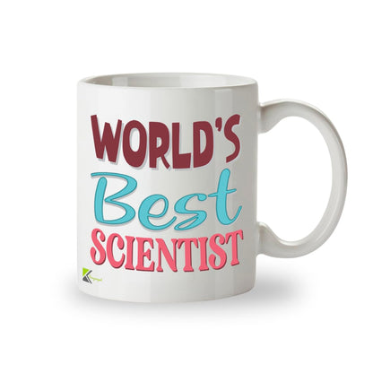 Kruzroyal DZ856 World's Best Scientist Mug 11oz - White Ceramic Cup for Researcher, Chemist - Ideal Birthday, Graduation Present