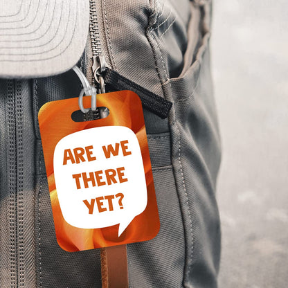 LT017 are we There Yet? Novelty Funny Unique Designer Gift Glossy Plastic Suitcase Luggage Tag
