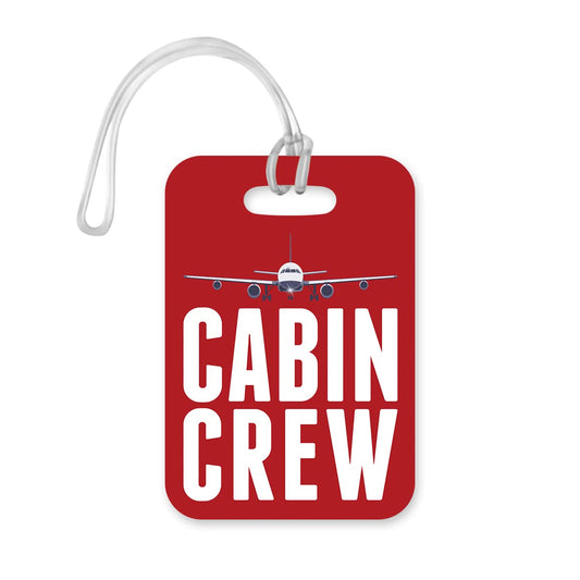 LT132 Cabin Crew Novelty Funny Unique Designer Gift Glossy Plastic Suitcase Luggage Tag