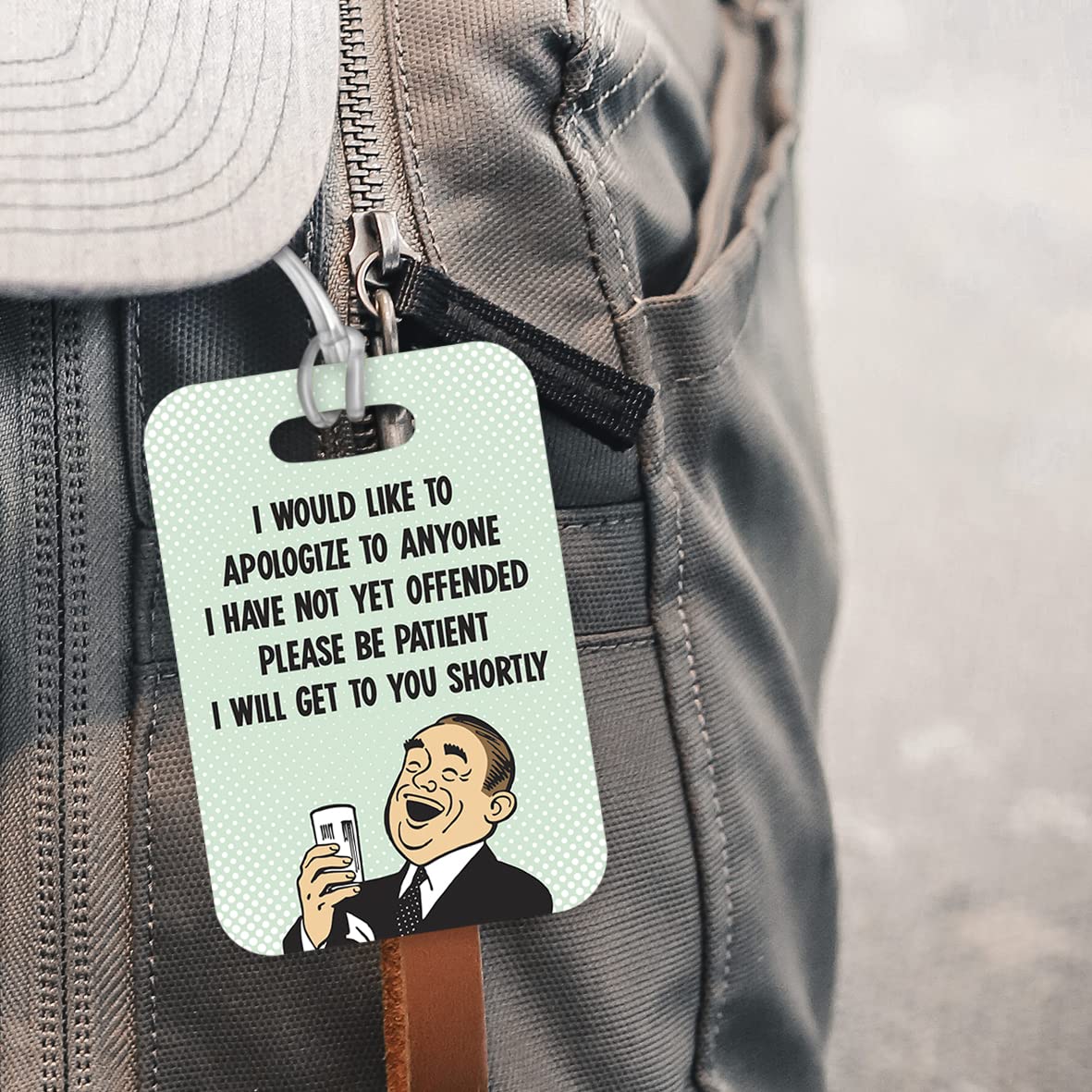 LT149 I Would Like to Apologize to Anyone I Have Not Offended Yet, Please Be Patient I Will Get to You Shortly - 2 Novelty Funny Unique Designer Gift Glossy Plastic Suitcase Luggage Tag