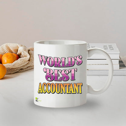 Kruzroyal DZ851 World's Best Accountant Coffee Mug 11oz - Funny Accounting Gift for CPA Tax Professional Office Worker Birthday Christmas