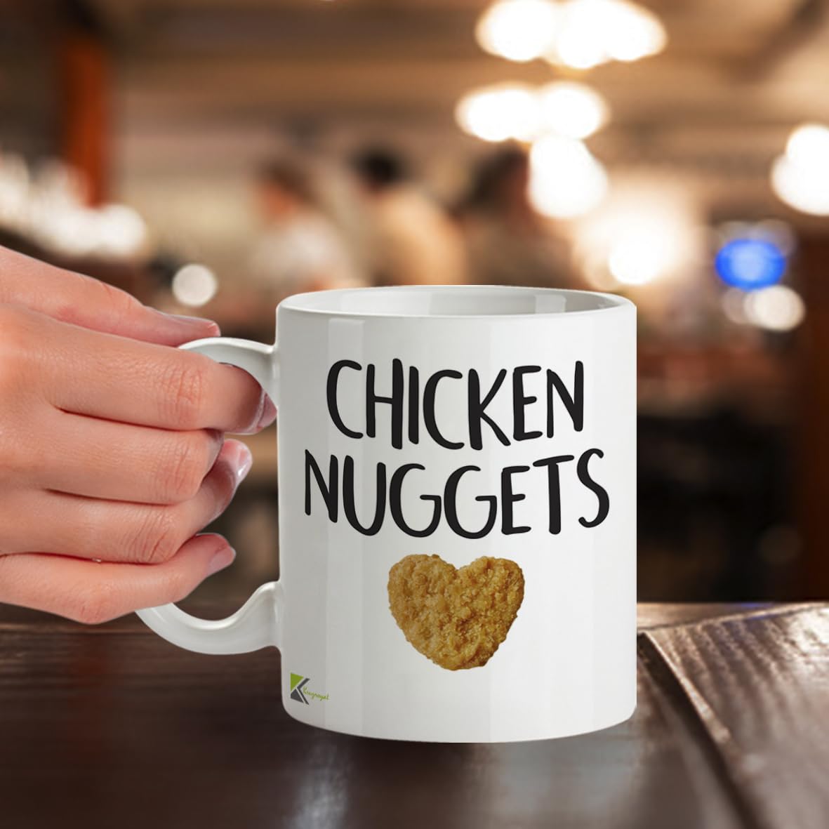 Kruzroyal DZ650 Chicken Nuggets Funny Novelty Great Gift Idea Coffee Tea Ceramic Mug