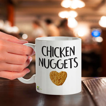 Kruzroyal DZ650 Chicken Nuggets Funny Novelty Great Gift Idea Coffee Tea Ceramic Mug