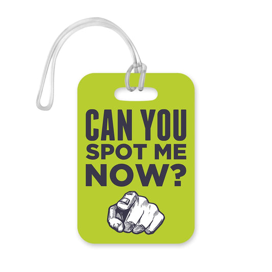 LT029 Can You Spot Me Now? Novelty Funny Unique Designer Gift Glossy Plastic Suitcase Luggage Tag