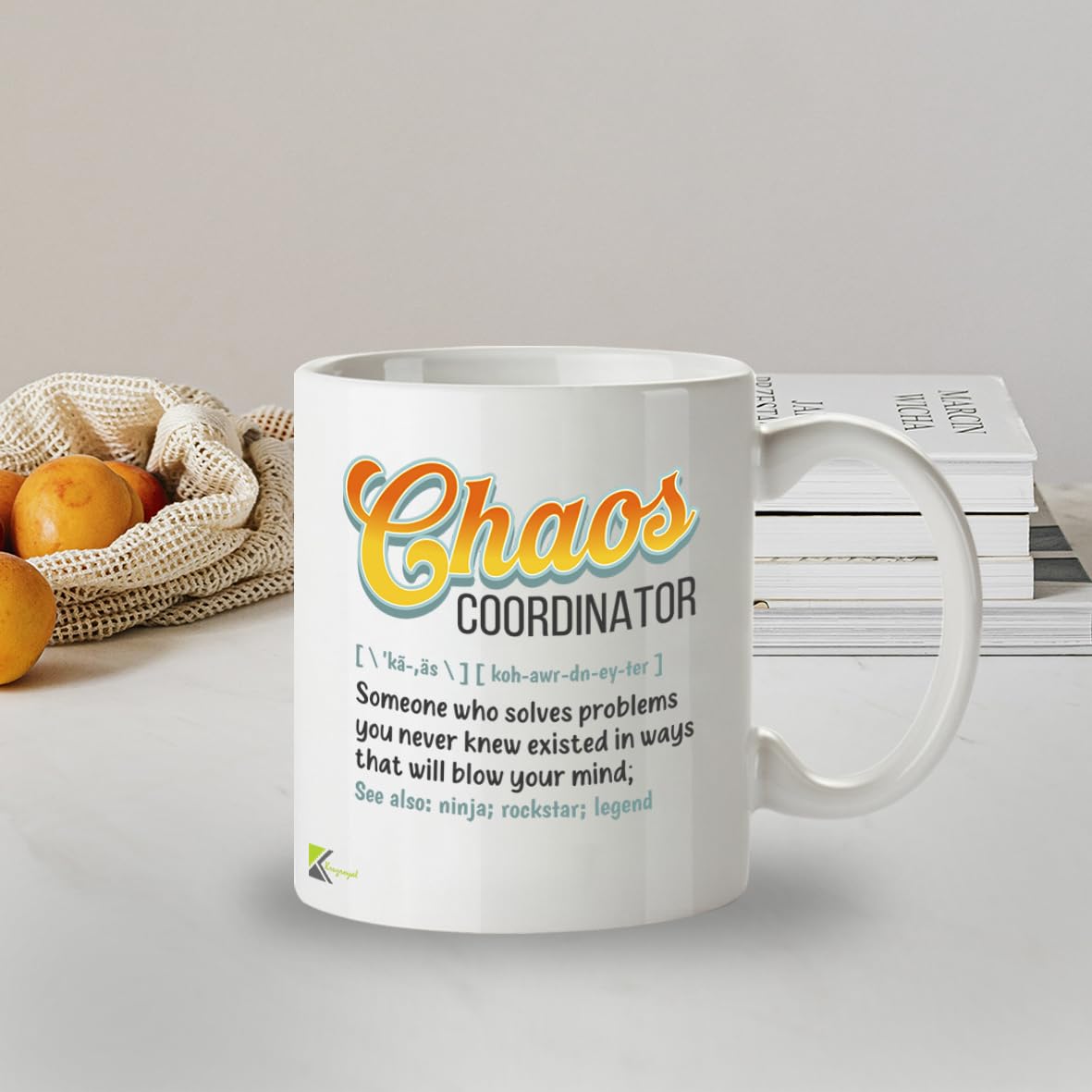 Kruzroyal Chaos Coordinator Mug | Funny Gift for Women Men Mum Boss Teacher Coworker | Appreciation Birthday Christmas Office Present 11oz