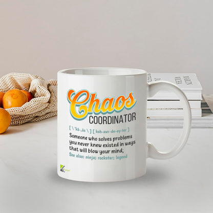 Kruzroyal Chaos Coordinator Mug | Funny Gift for Women Men Mum Boss Teacher Coworker | Appreciation Birthday Christmas Office Present 11oz