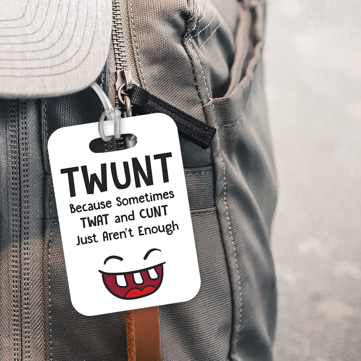 LT145 Twunt Because Sometimes Twat and Cunt Just aren't Enough Novelty Funny Unique Designer Gift Glossy Plastic Suitcase Luggage Tag