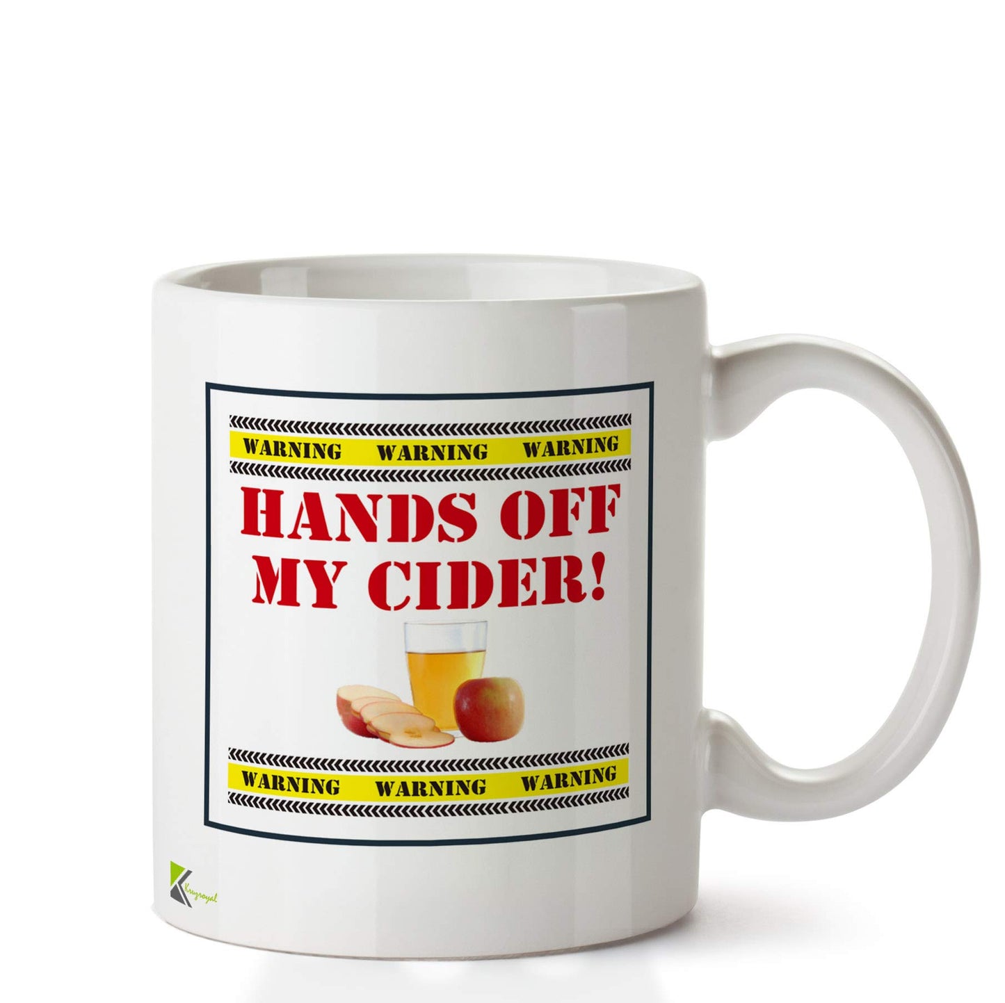 Kruzroyal DZ656 Warning Warning Hands Off My Cider! Funny Novelty Great Gift Idea Coffee Tea Ceramic Mug