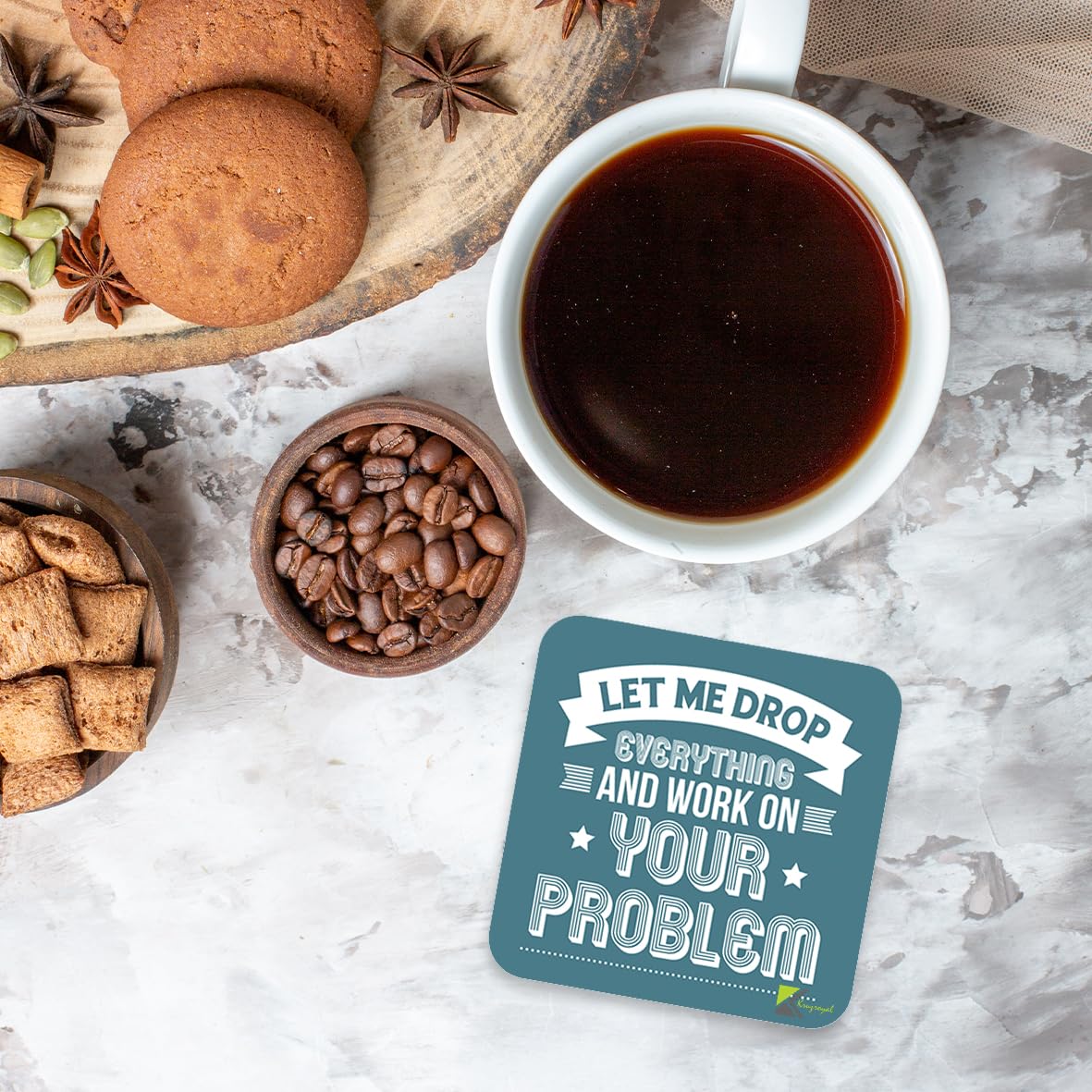 CS088 Let me Drop Everything and Work on Your problemNovelty Funny Coffee Tea Drink Gift Glossy MDF Wooden Coaster