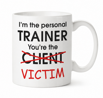 Kruzroyal Funny Personal Trainer Mug, Novelty Coffee Cup, Gym Gift for PT, Fitness Coach