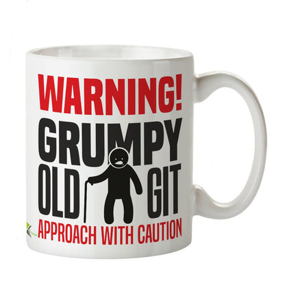 Kruzroyal DZ367 Warning! Grumpy Old git, Approach with Caution Funny Novelty Great Gift Idea Coffee Tea Mug