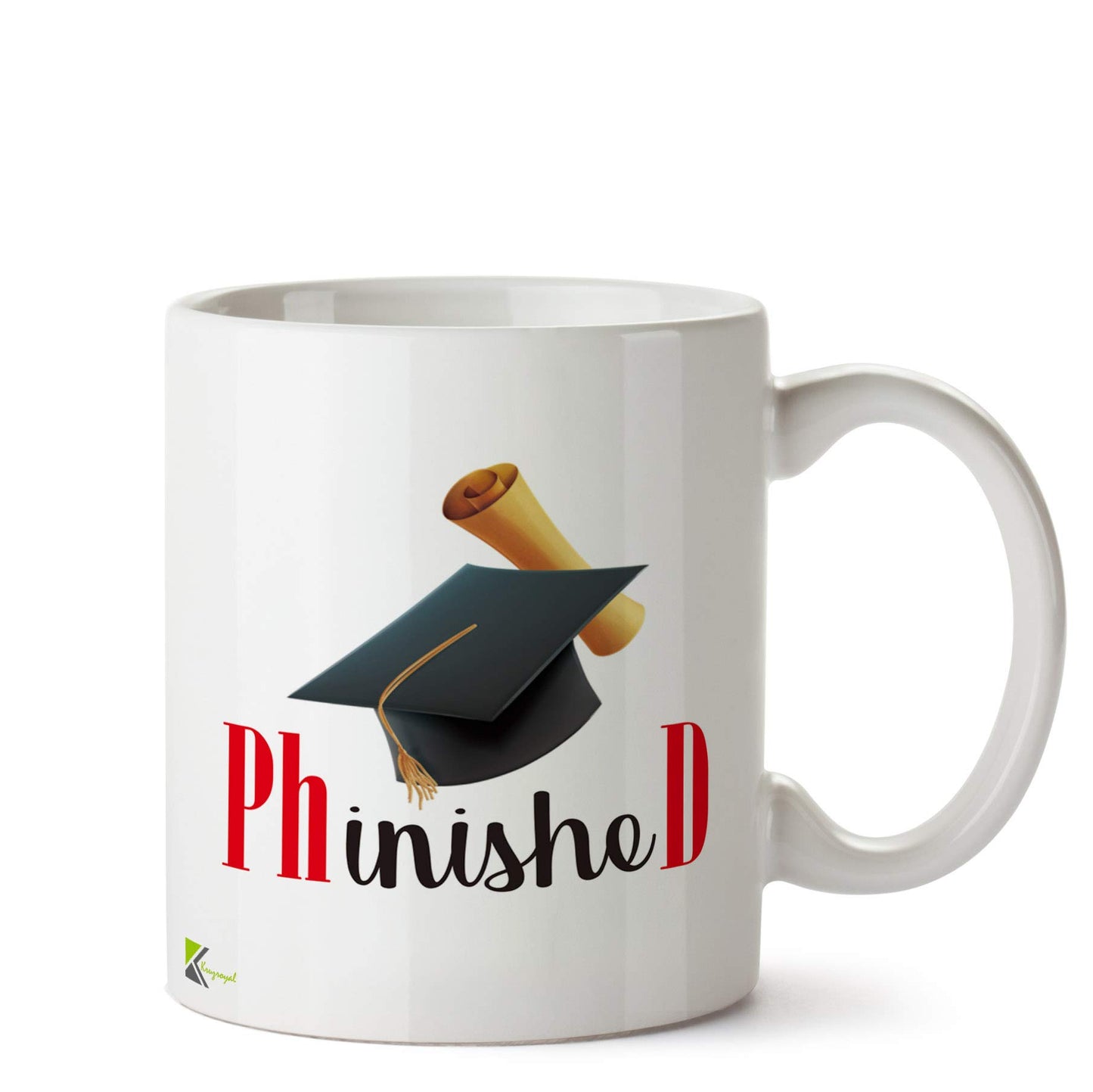 Kruzroyal DZ526 PHD Phinished Funny Novelty Great Gift Idea Coffee Tea Ceramic Mug