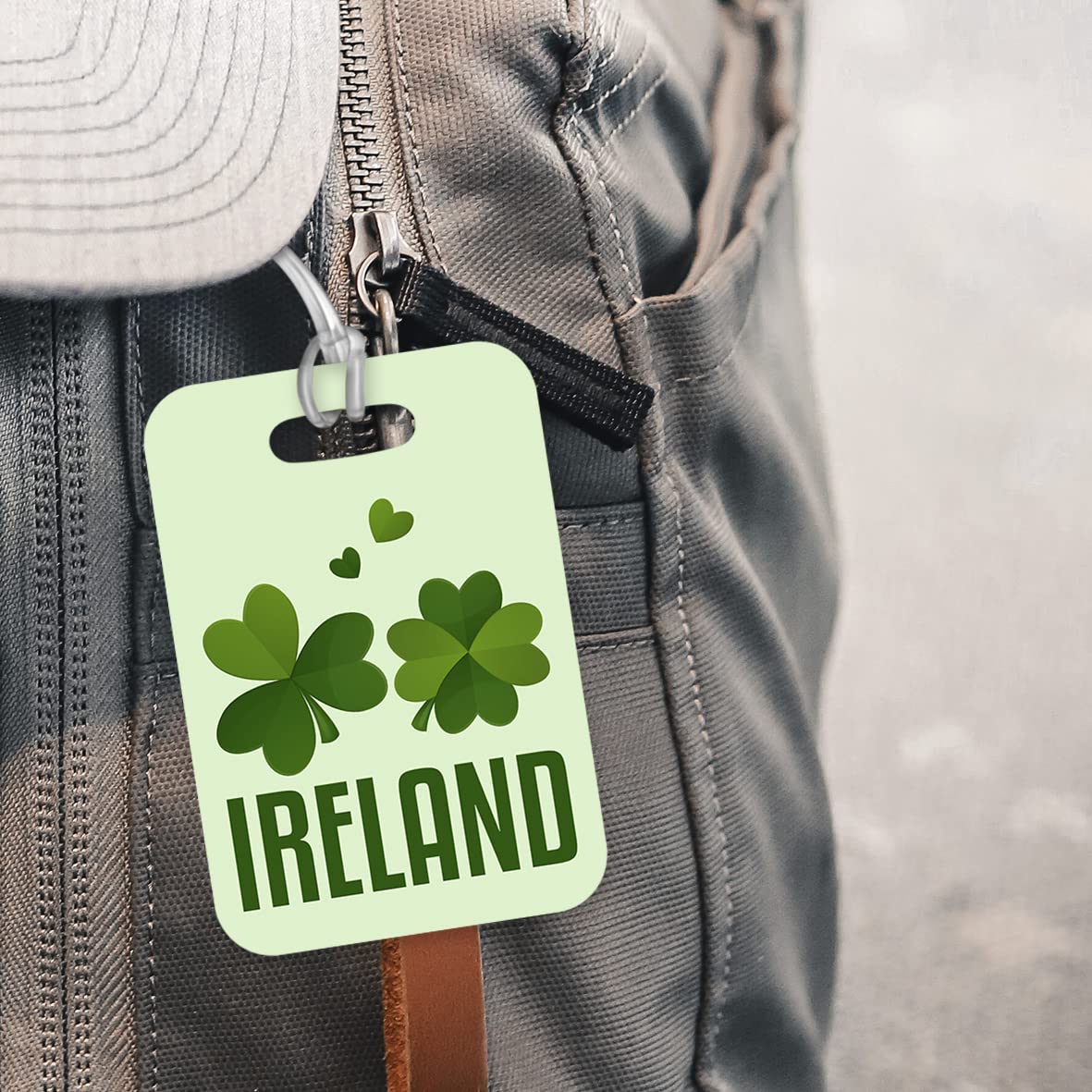 LT126 Ireland Novelty Funny Unique Designer Gift Glossy Plastic Suitcase Luggage Tag