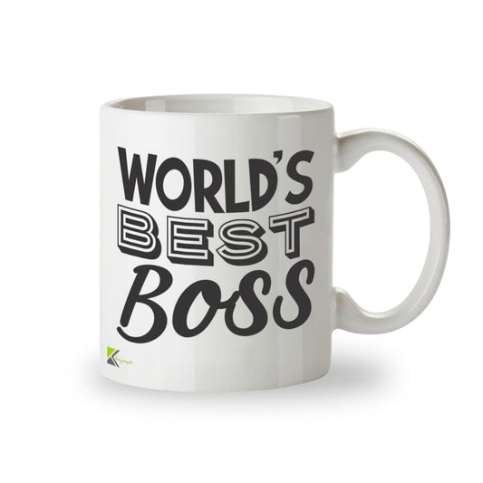 Kruzroyal DZ812 World's Best Boss Mug 11oz - Funny Office Gift for Manager, Leader Appreciation Present for Men & Women, Leaving or Birthday Cup