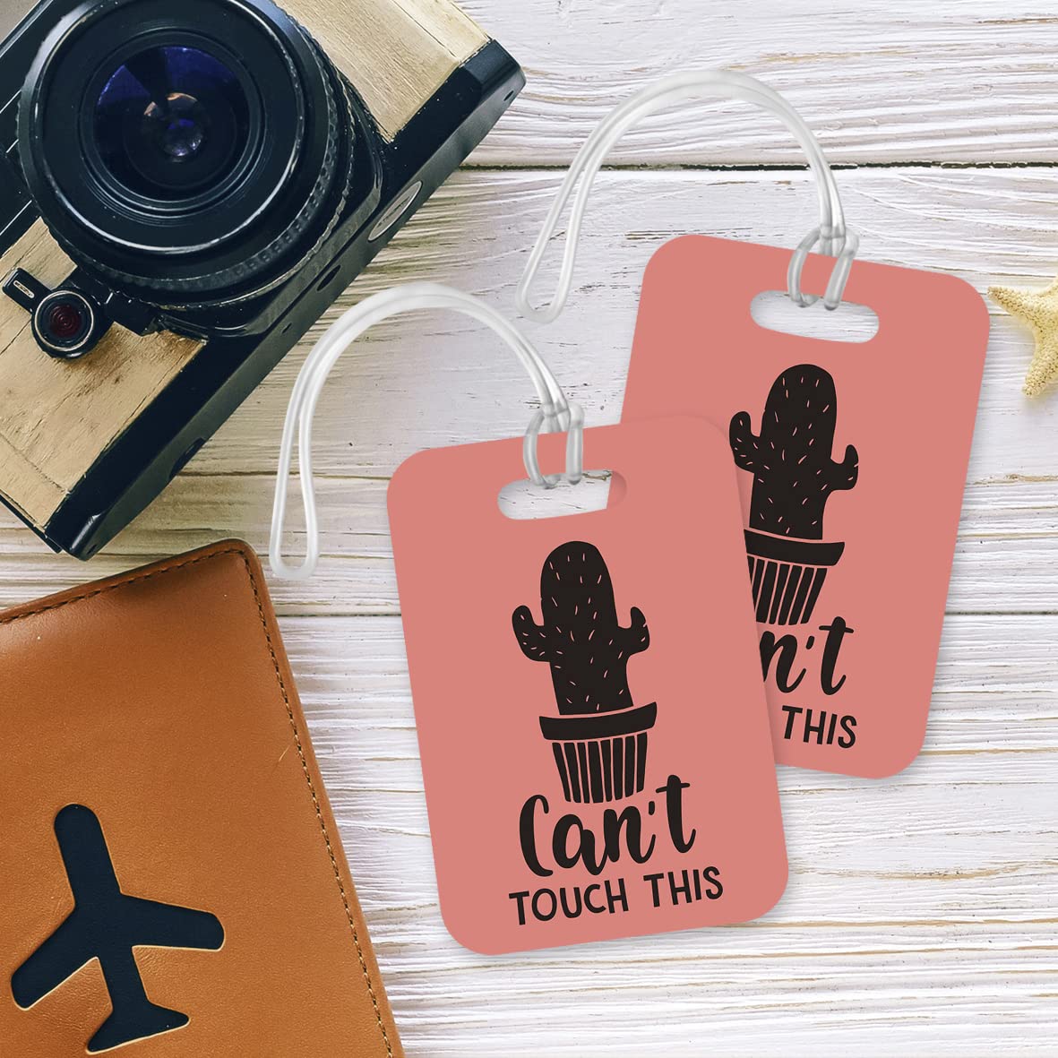 LT039 Can't Touch This Novelty Funny Unique Designer Gift Glossy Plastic Suitcase Luggage Tag