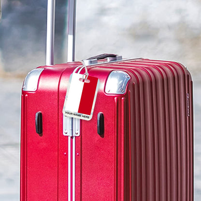 PLT269 Personalised Name with Poland Flag Novelty Funny Unique Designer Gift Glossy Plastic Suitcase Luggage Tag