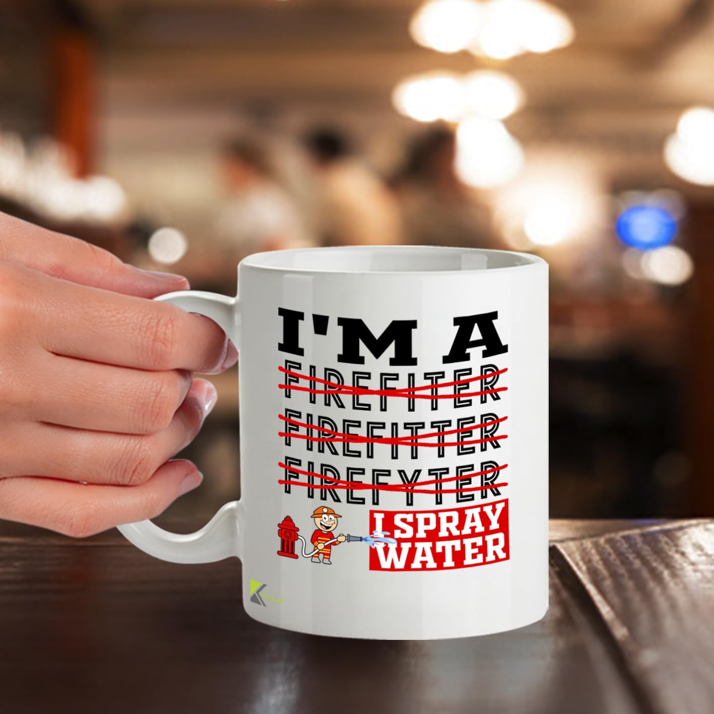 DZ967 Funny Firefighter Gifts Mug - I'm A Firefiter Firefitter Firefyter I Spray Water Humorous Fireman Gift for Men, Women, First Responders, Fire Dept Heroes - Witty Fire Rescue Coffee Cup 11oz
