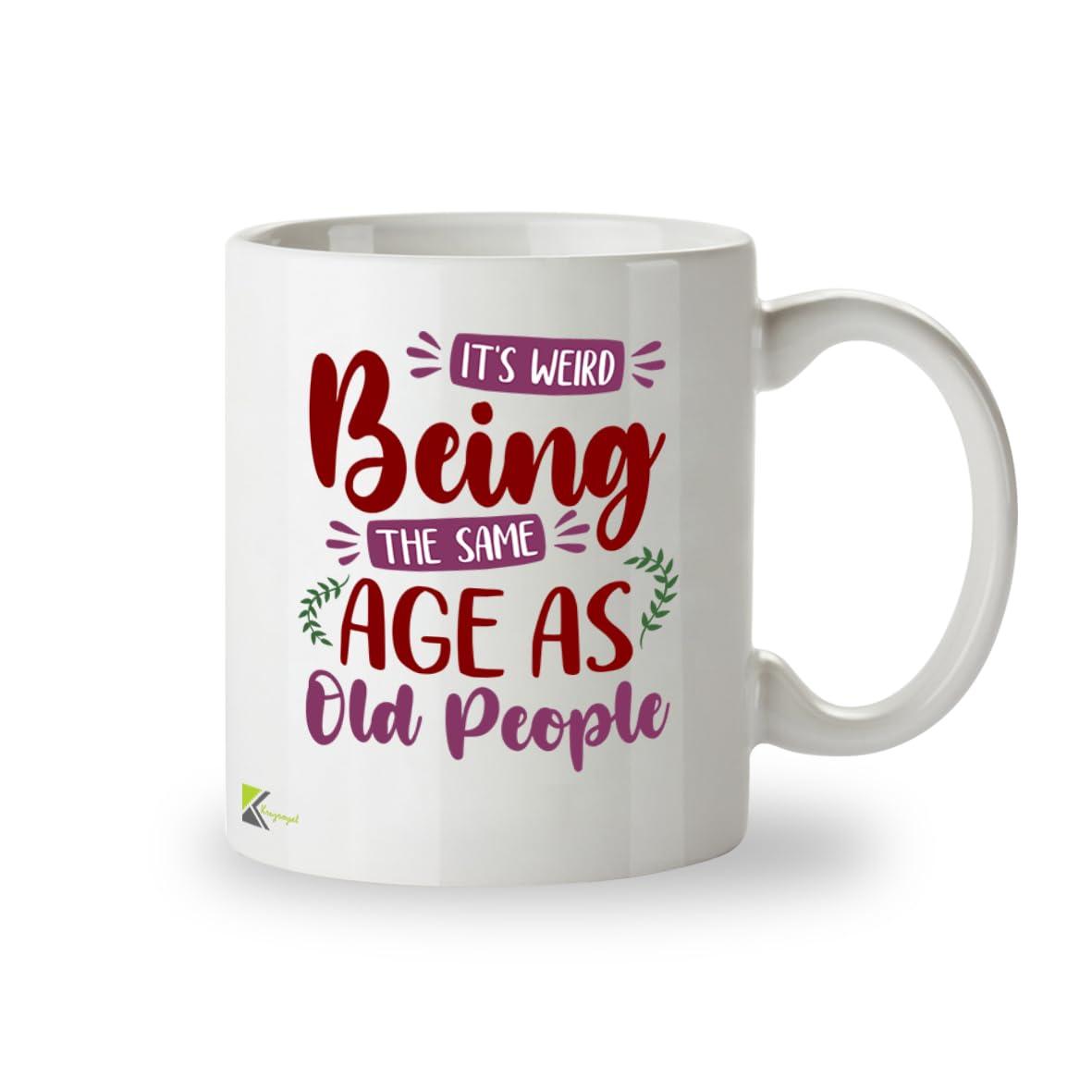 Kruzroyal Funny Birthday Mug | Weird Being Same Age As Old People | 40th 50th 60th Birthday Gift for Women Men Mum Dad | Novelty 11oz