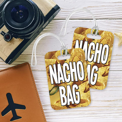 LT070 Nacho Bag Novelty Funny Unique Designer Gift Glossy Plastic Suitcase Luggage Tag