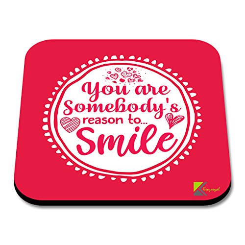 CS288 You are Somebody's Reason to Smile Novelty Funny Coffee Tea Drink Gift Glossy MDF Wooden Coaster