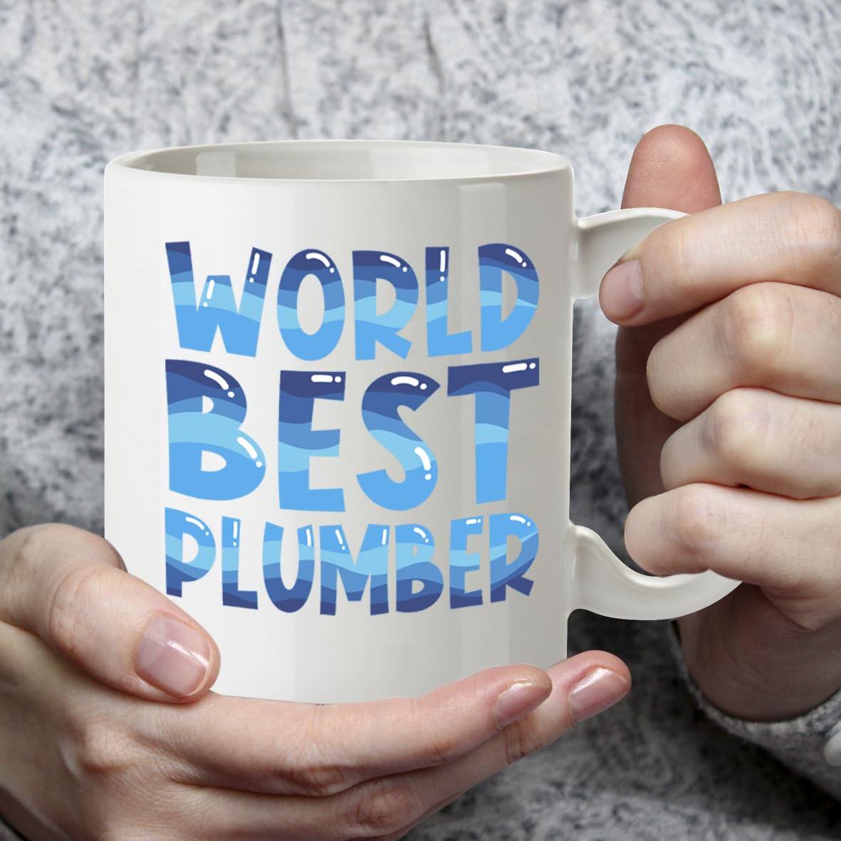 Kruzroyal DZ805 World's Best Plumber Coffee Mug 11oz - Funny Gifts for Plumbers Men Dad - Plumbing Handyman Novelty Cup for Birthday Christmas Fathers Day | 11OZ