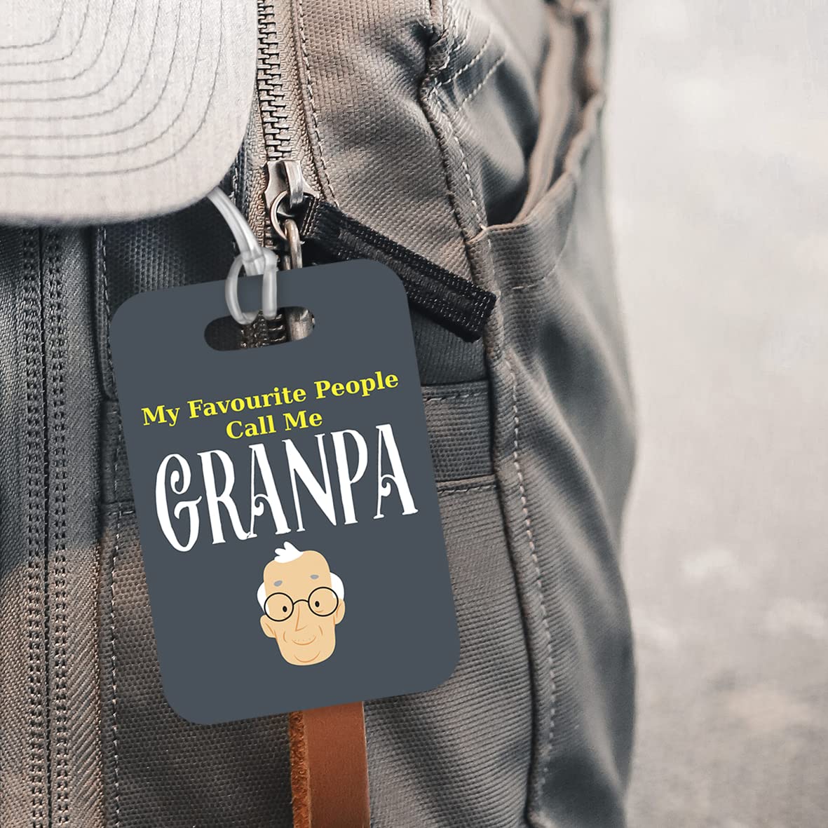 LT138 My Favourite People Call Me Grandpa Novelty Funny Unique Designer Gift Glossy Plastic Suitcase Luggage Tag