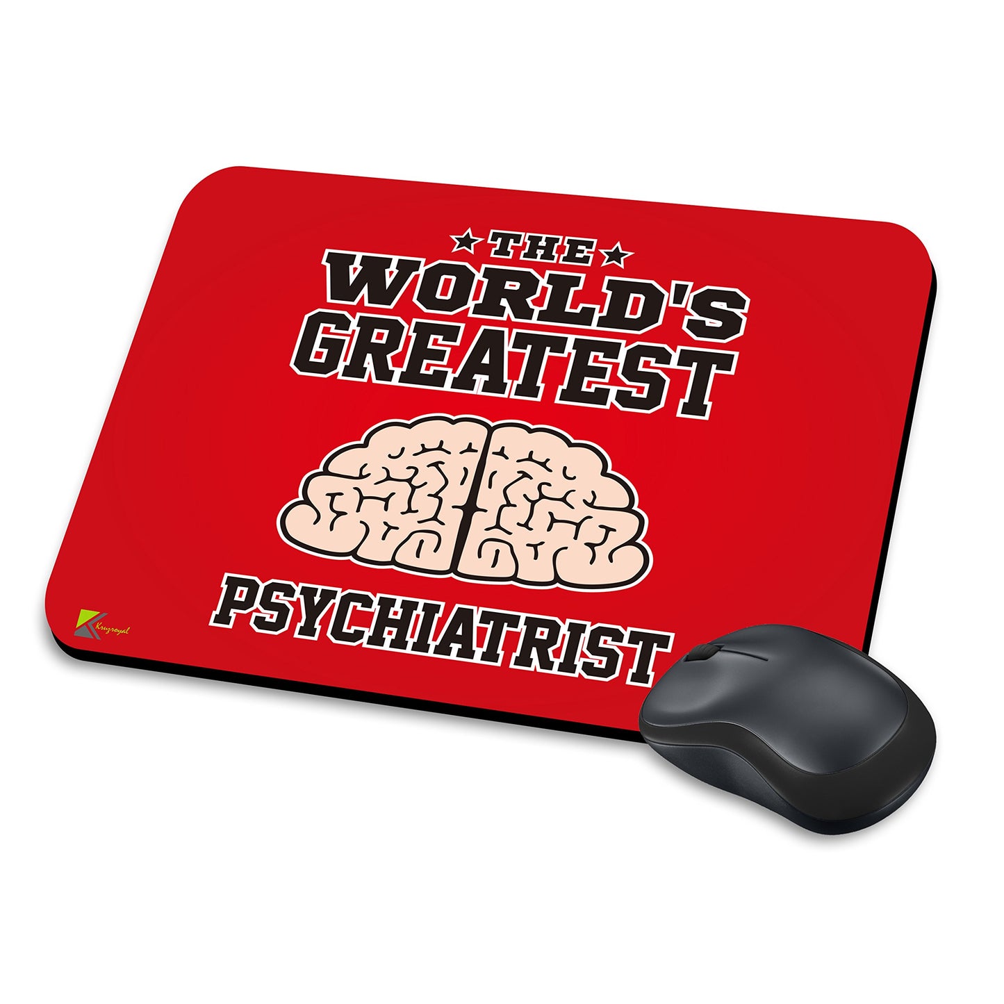 MM136 - The World's Greatest Psychiatrist Funny Novelty Gift Mousemat/MousePad Anti Slip Laptop Computer PC Mouse Mat