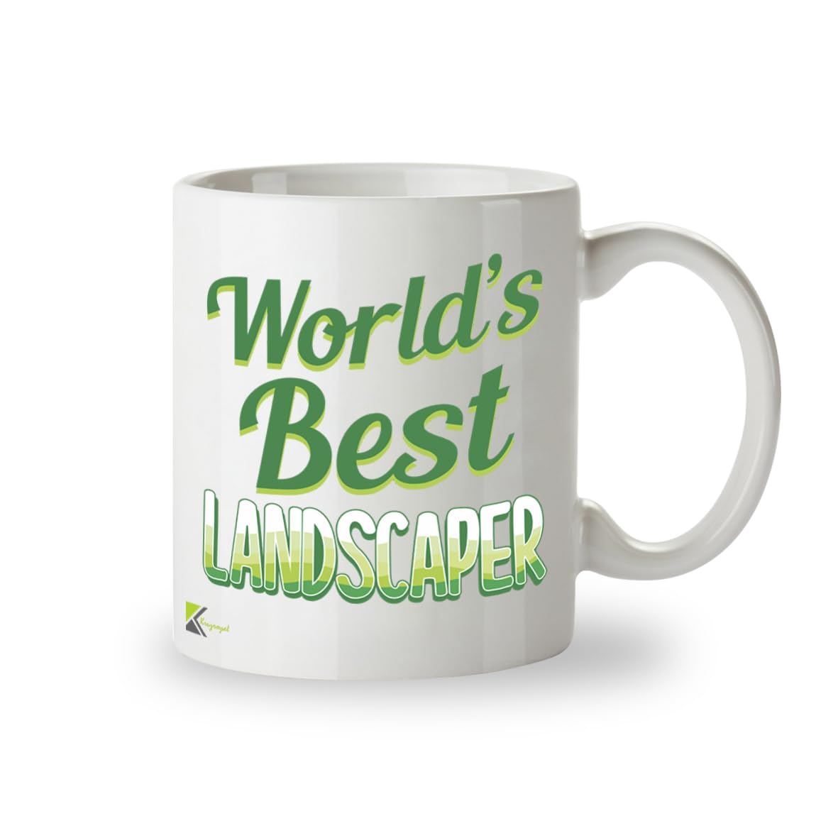 Kruzroyal DZ832 World's Best Landscaper Mug 11oz - White Ceramic Coffee & Tea Cup for Gardener, Landscape Architect - Birthday, Thank You Present