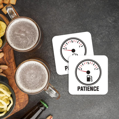 CS544 Zero Patience Novelty Funny Coffee Tea Drink Gift Glossy MDF Wooden Coaster