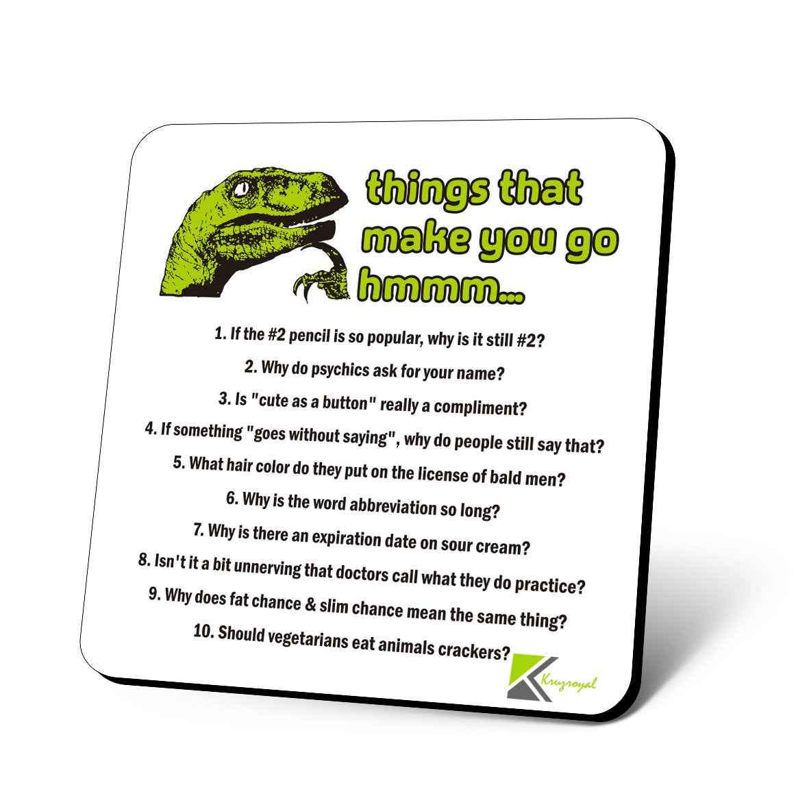CS798 Things That Make You go hmmmmm.. Novelty Funny Coffee Tea Drink Gift Glossy MDF Wooden Coaster