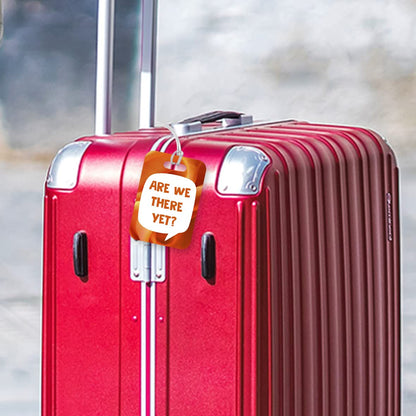 LT017 are we There Yet? Novelty Funny Unique Designer Gift Glossy Plastic Suitcase Luggage Tag